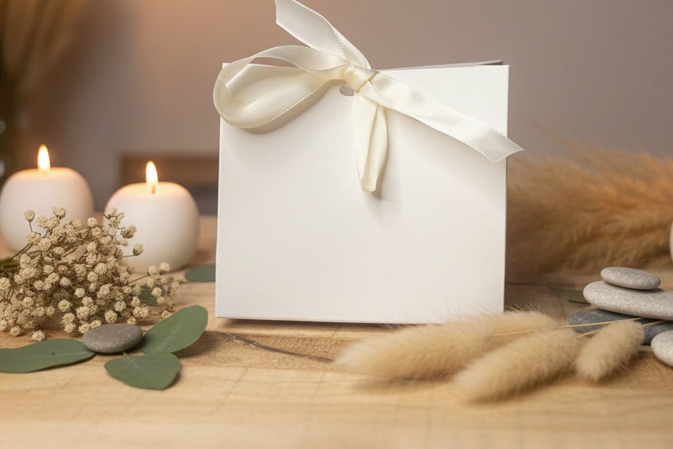 Pochette cadeau avec ruban