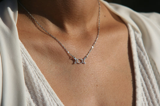 Collier Harmonie Lunaire– Acier Inoxydable