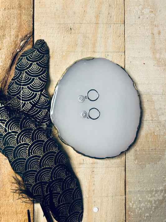 Boucles d’oreilles Soleil – Créoles en Argent Sterling 925