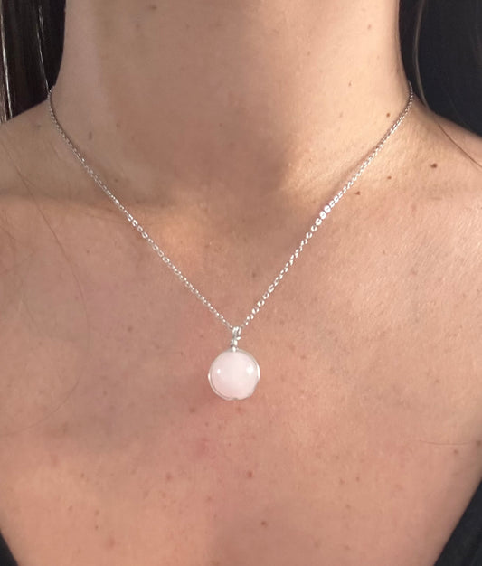 Collier “Douceur du Quartz Rose” – Pierre Naturelle