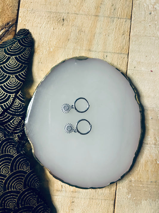 Boucles d’oreilles Soleil – Créoles en Argent Sterling 925