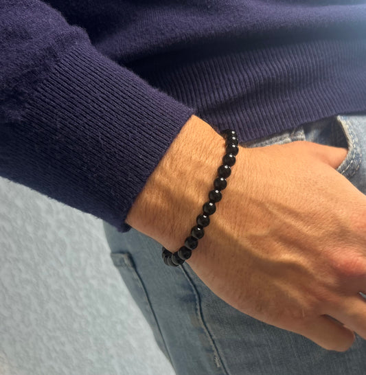 Bracelet Obsidienne Noire • Ancrage & Défense