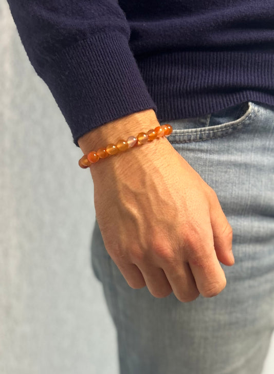 Bracelet Coraline en pierres naturelles pour vitalité et protection – Bijou énergétique l’Au-Delà des Rêves