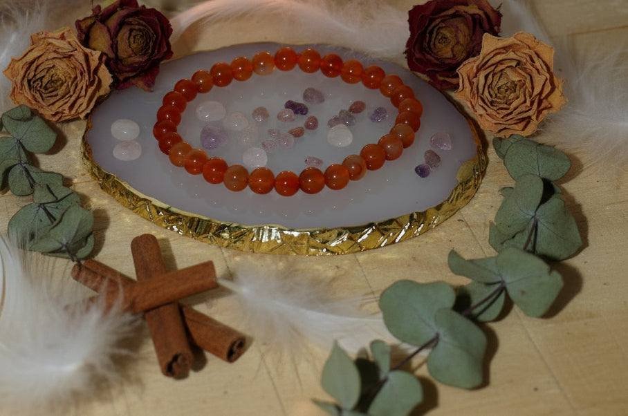 Bracelet coraline  , bien-être, confiance, harmonie et spiritualité