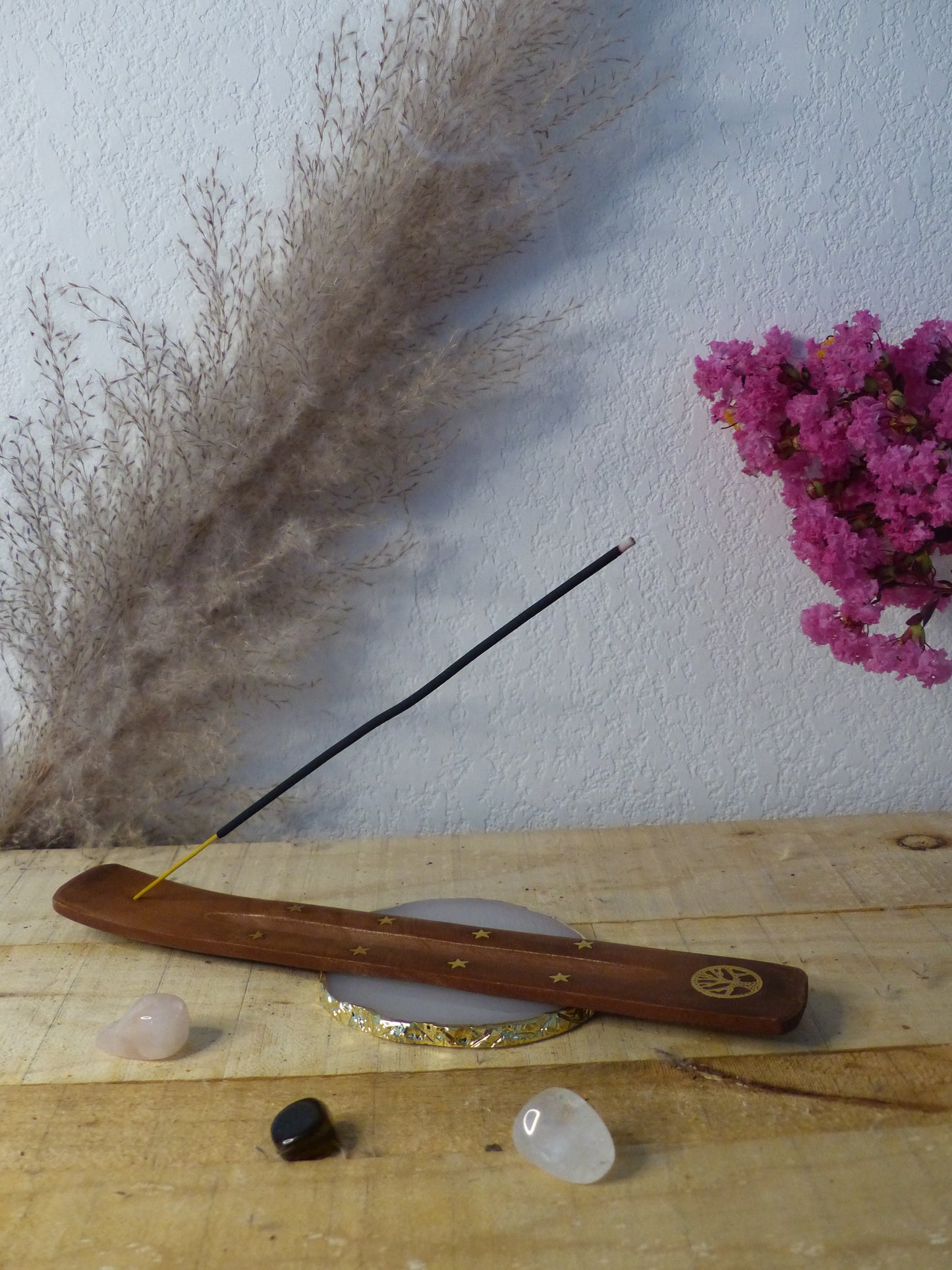 Porte-Encens en Bois de Manguier – 25 cm