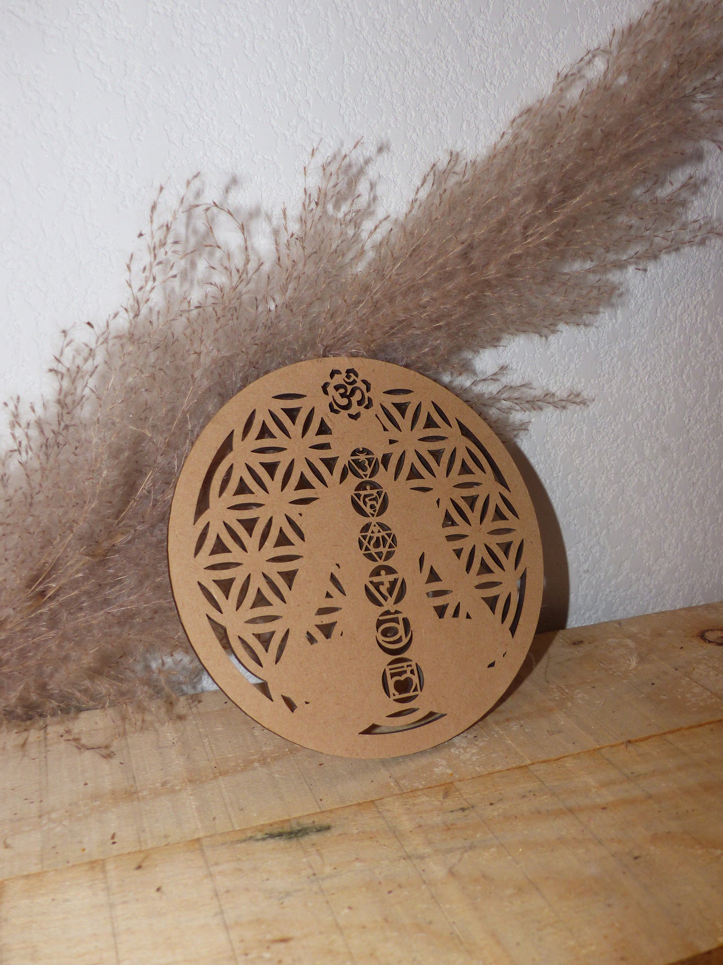 Plaque en Bois 7 Chakras