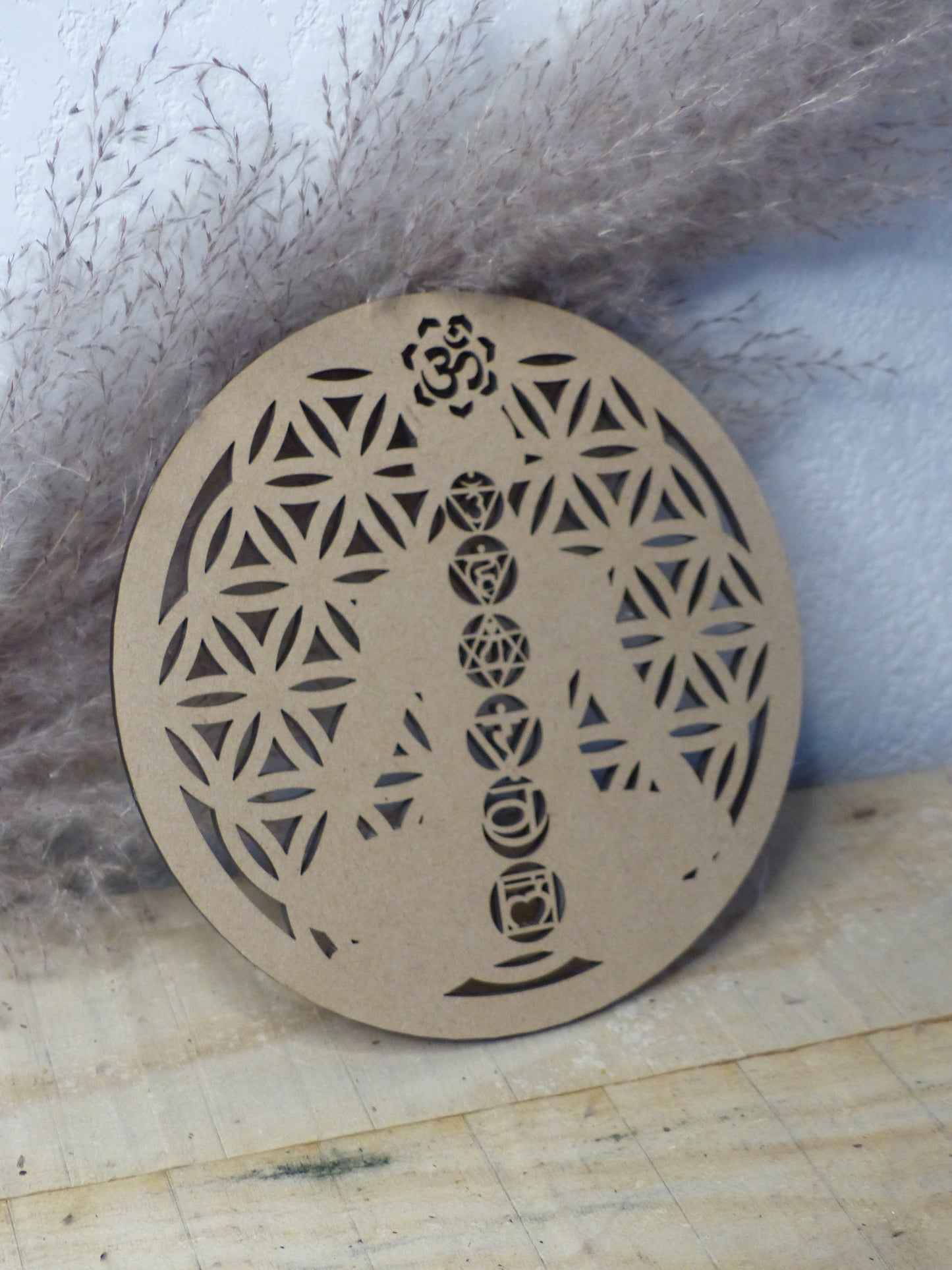 Plaque en Bois 7 Chakras