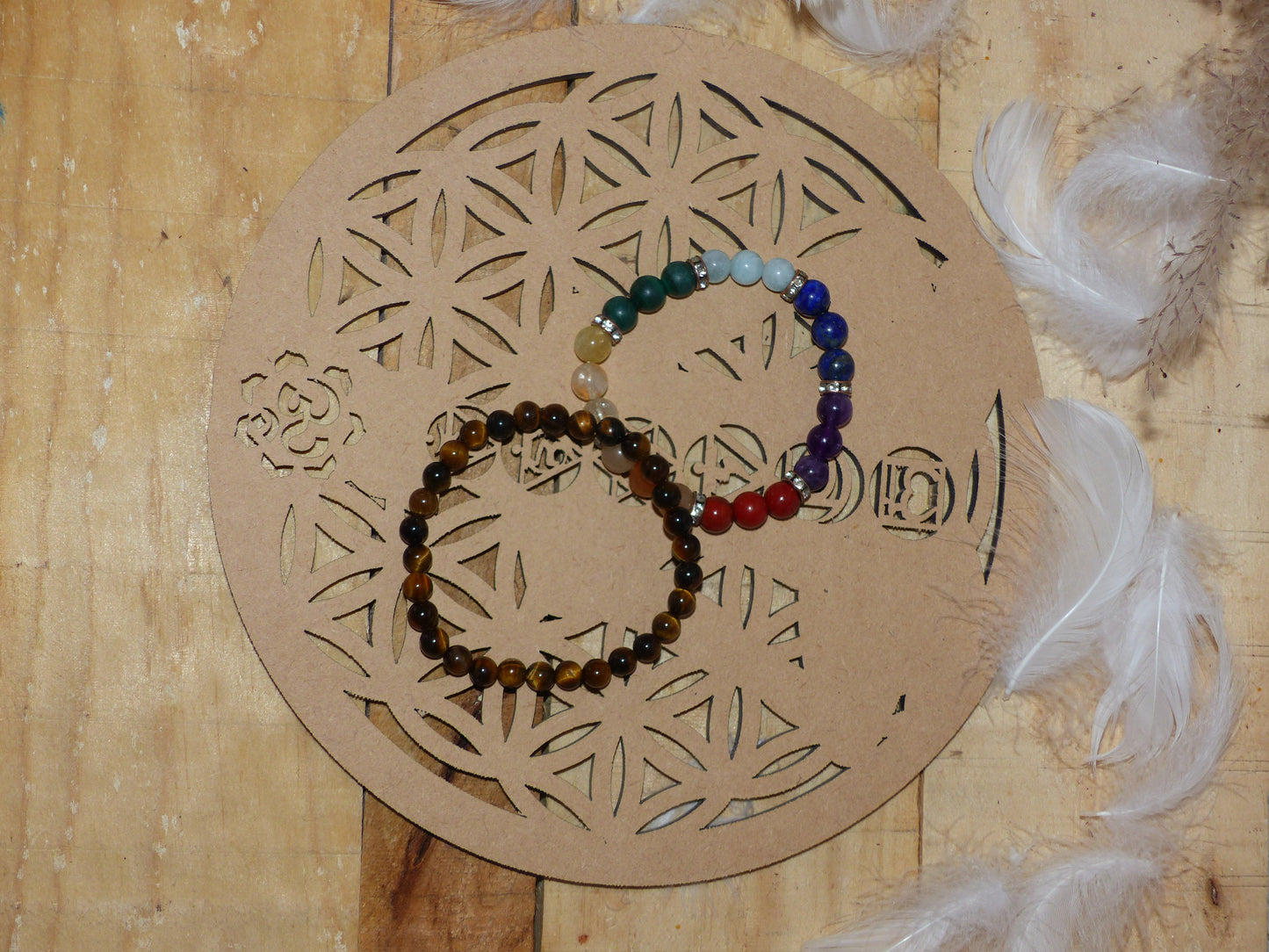 Plaque en Bois 7 Chakras