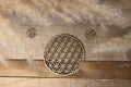 Plaque de rechargement Fleur de Vie en bois naturel pour purification énergétique