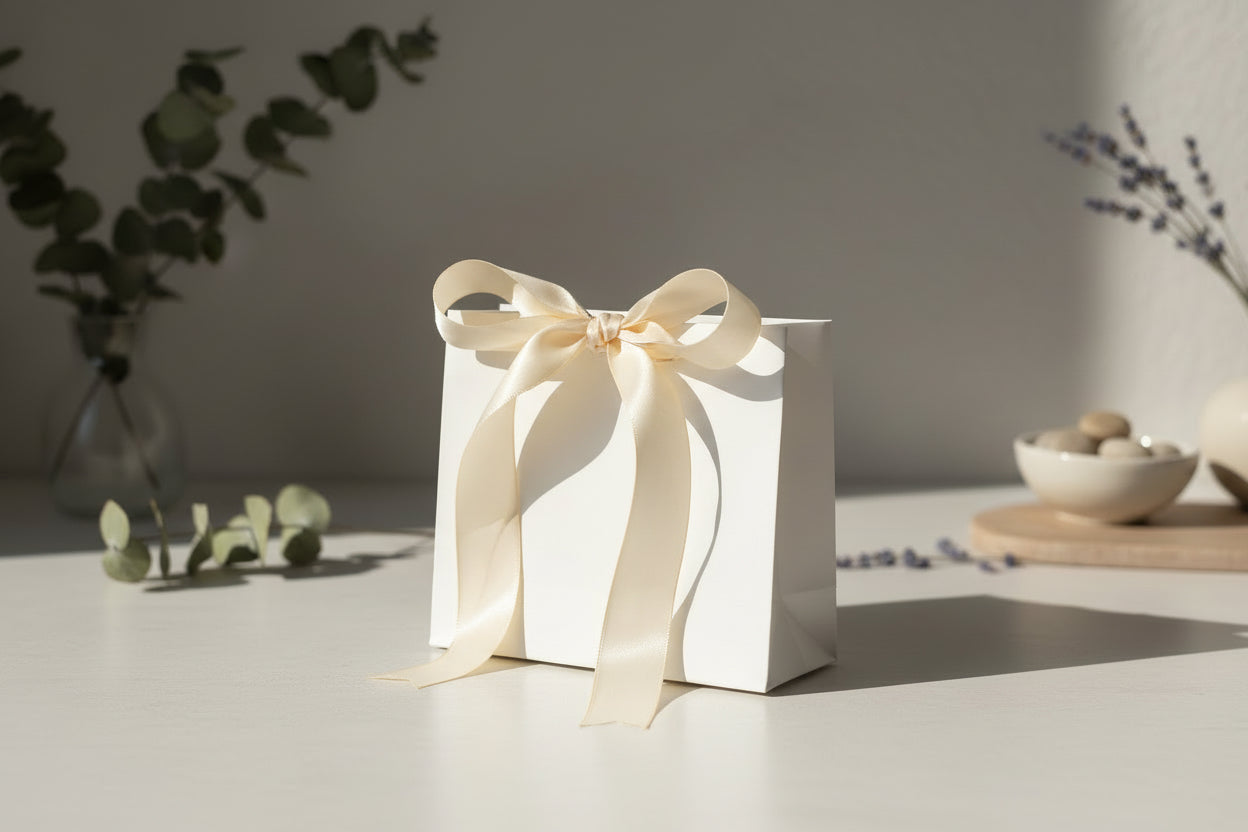 Pochette cadeau avec ruban