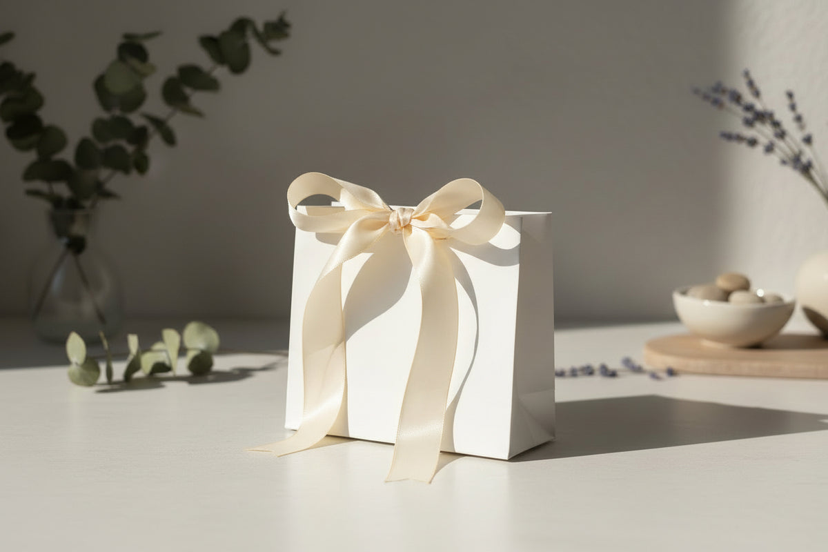 Pochette cadeau avec ruban