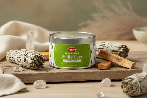 Bougie parfumée Sauge pour purification et ambiance zen
