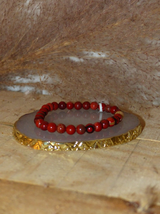 Bracelet Vitalité – Jaspe Rouge