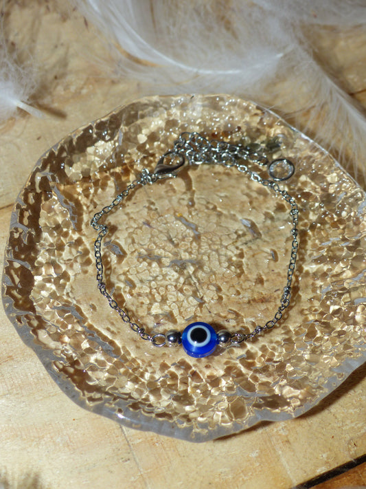 Bracelet Fin Œil Bleu – Protection & Élégance
