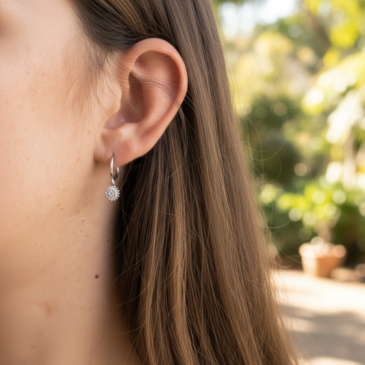 Boucles d’oreilles créoles en argent sterling 925 