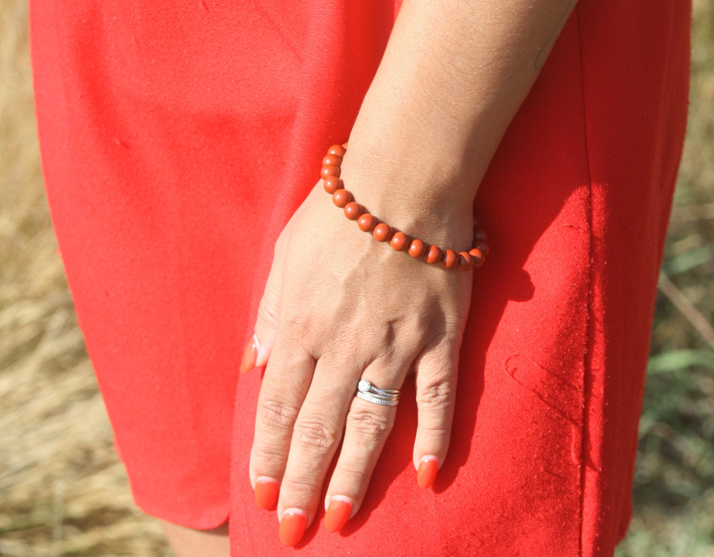 Bracelet Vitalité – Jaspe Rouge