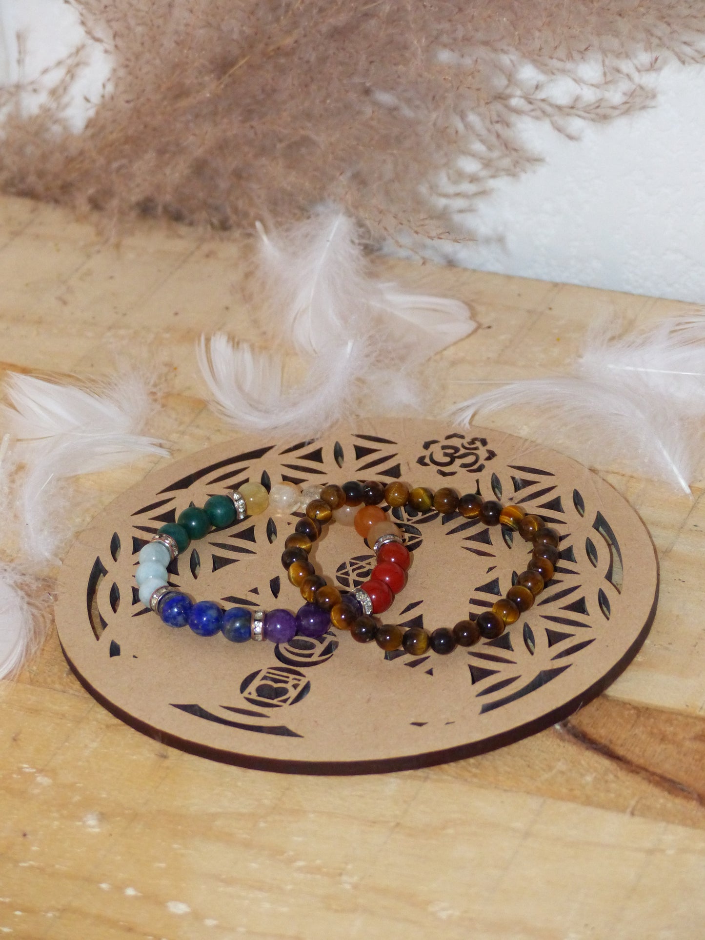 Plaque en Bois 7 Chakras